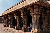 The great Chola temples of Tamil Nadu - The Brihadishwara Temple of Thanjavur. Brihadnayaki Temple (Amman temple)  the porch of the mandapa.